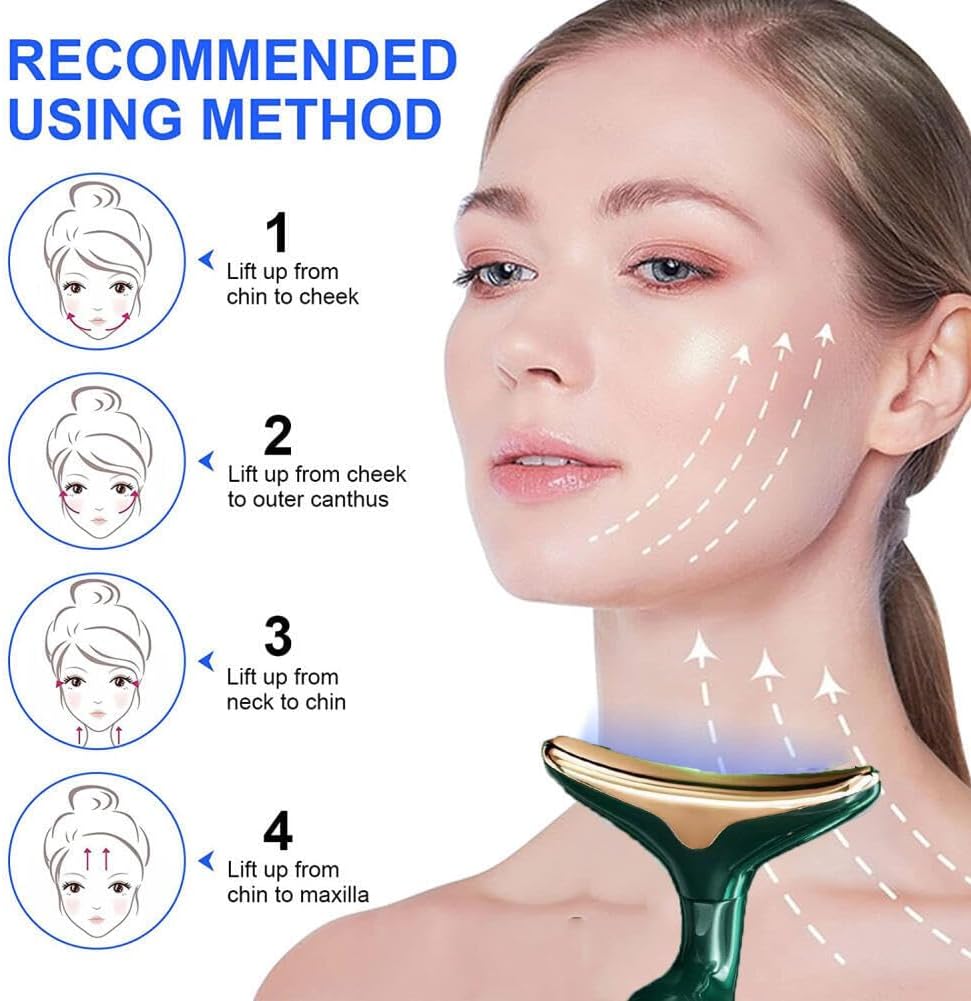 3 In 1 Facial Lifting Device Neck Facial Eye Massage Face Slimmer EMS Beauty Skin Tightening Wrinkle Anti Aging Face Massager