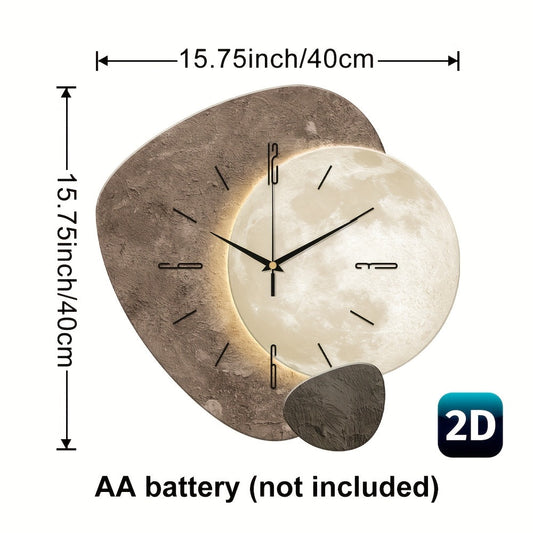 1pc Modern Moon Phase Wall Clock
