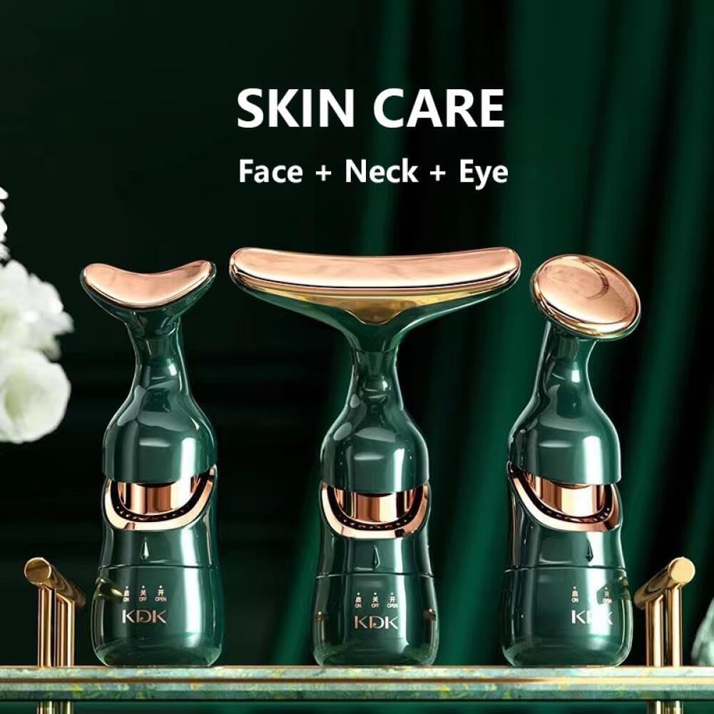 3 In 1 Facial Lifting Device Neck Facial Eye Massage Face Slimmer EMS Beauty Skin Tightening Wrinkle Anti Aging Face Massager