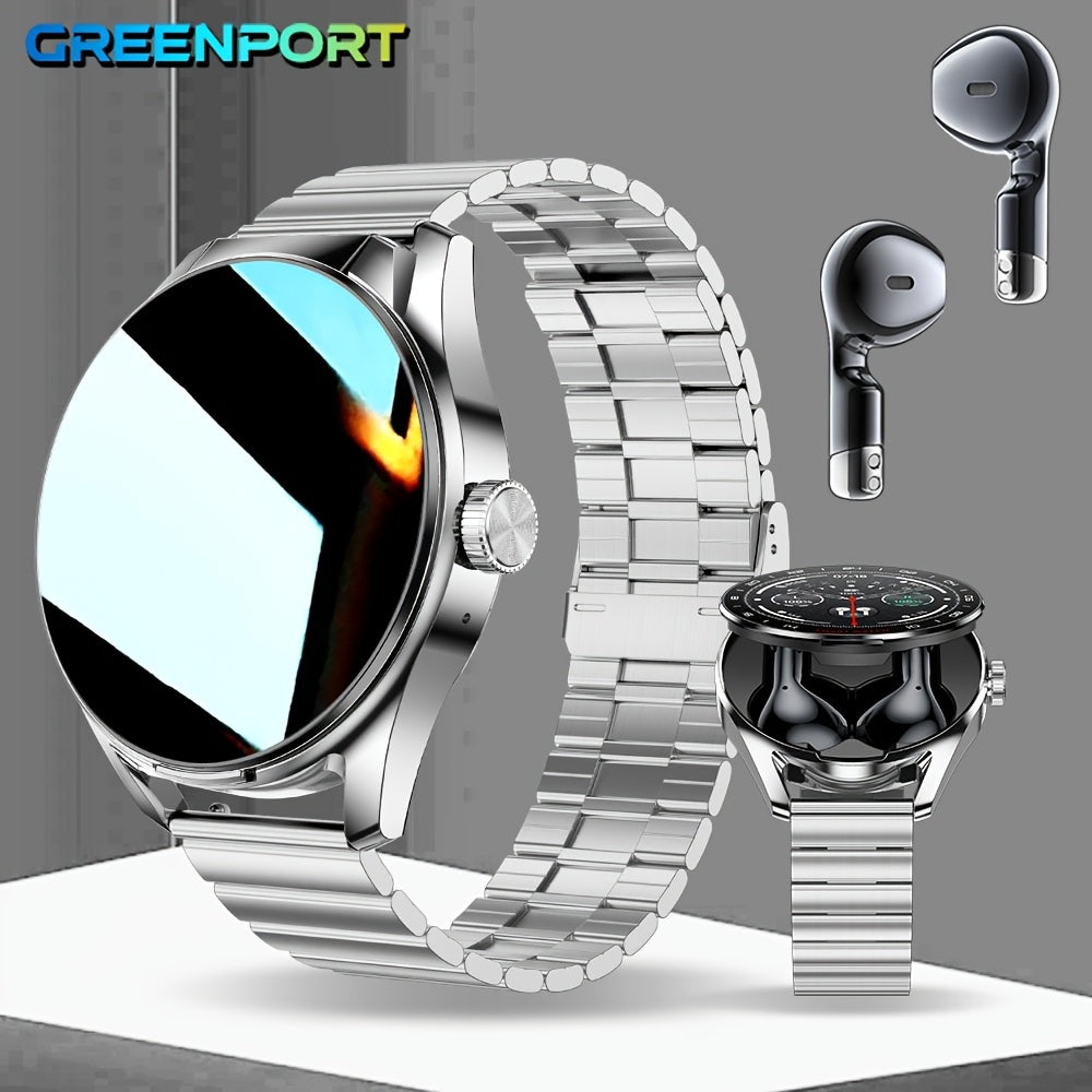 The Latest 2-In-1 Headphones And Watch Feature a Casual Digital Sports Design, Customizable Watch Faces, Multiple Sports Modes, a 1.46-Inch High-Definition Display, NFC, Multi-Ui Interface Switching, Contact List, And Wireless Dialing Capabilities.