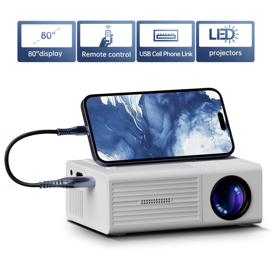 Mini HD Projector for Home Theater and Travel