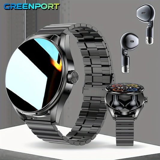 The Latest 2-In-1 Headphones And Watch Feature a Casual Digital Sports Design, Customizable Watch Faces, Multiple Sports Modes, a 1.46-Inch High-Definition Display, NFC, Multi-Ui Interface Switching, Contact List, And Wireless Dialing Capabilities.