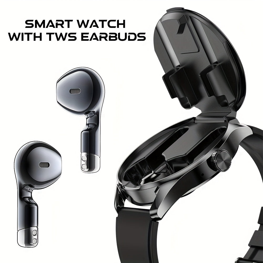 The Latest 2-In-1 Headphones And Watch Feature a Casual Digital Sports Design, Customizable Watch Faces, Multiple Sports Modes, a 1.46-Inch High-Definition Display, NFC, Multi-Ui Interface Switching, Contact List, And Wireless Dialing Capabilities.
