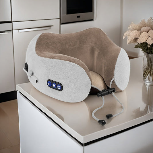 Rechargeable U-Shaped Neck Massager Pillow with Deep Tissue Kneading