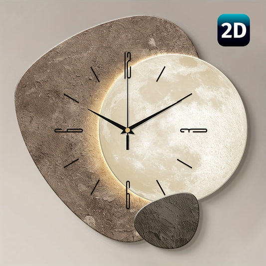 1pc Modern Moon Phase Wall Clock